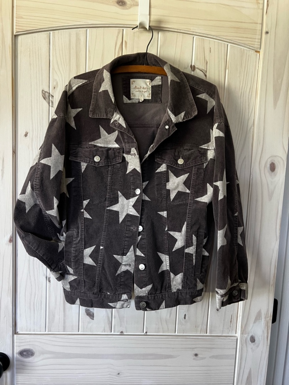 Altar'd State Corduroy Jacket with White Stars